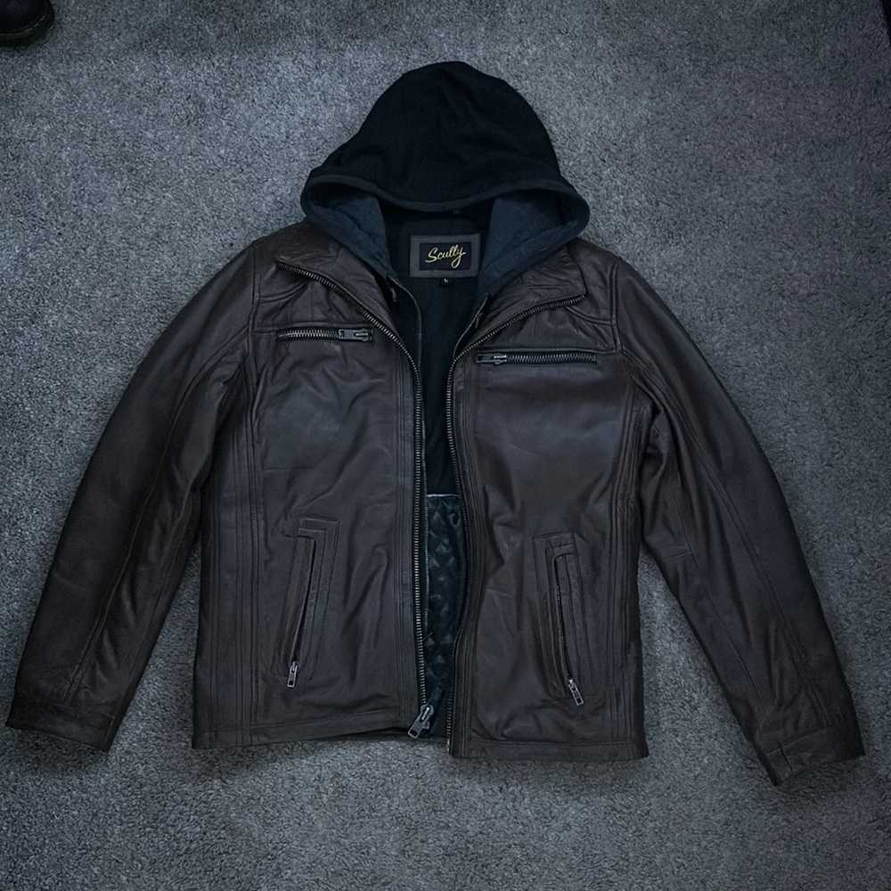 Scully Leather - Hooded Leather Jacket